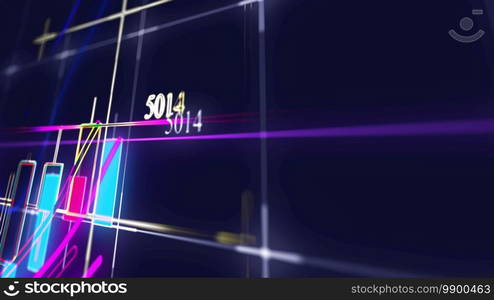 Rising bar graph of stock market investment trading. Computer generated business backdrop. 3d rendering of growing chart. Rising bar graph of stock market investment trading. Computer generated business background. 3d rendering of growing chart