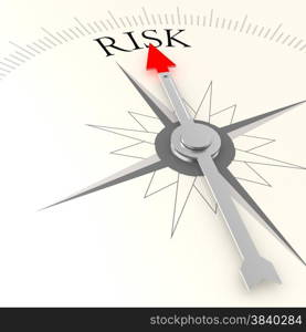 Risk campass image with hi-res rendered artwork that could be used for any graphic design.. Risk campass