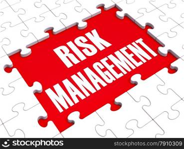 Risk Management Shows Identifying, Evaluating And Treating Risks