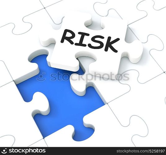 Risk Puzzle Showing Monetary Crisis And Losses