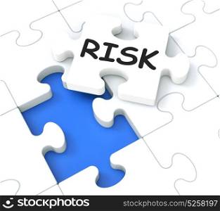 Risk Puzzle Showing Monetary Crisis And Losses