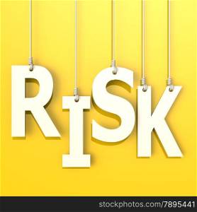 Risk word in orange background