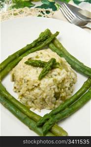 risotto with fresh asparagus