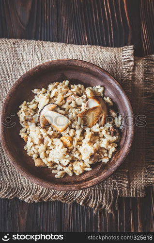 Risotto with porcini mushrooms