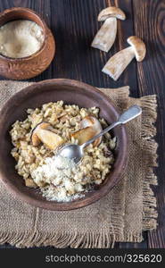 Risotto with porcini mushrooms