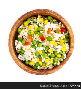 Risotto with Vegetables, Corn and Peas. Studio Photo. Risotto with Vegetables, Corn and Peas