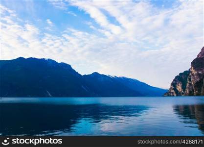riva del garda. Mountain lake Lago di Garda