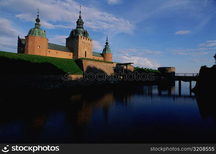 River along a castle, Kalmar Castle, Smaland, Sweden