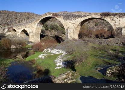 River and bridge near Salihli, Turkey