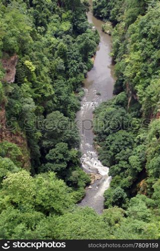 River and forest in mountain, Shan State, Myanmar