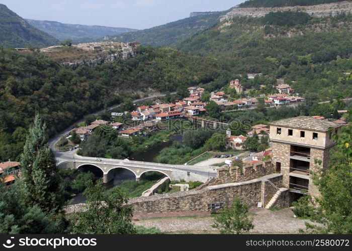 River and fortress in Veliko Tirnovo, Bulgaria