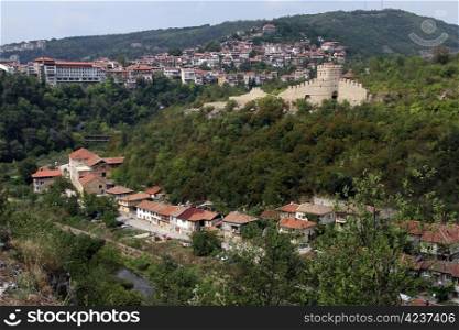 River and fortress in Veliko Tirnovo, Bulgaria