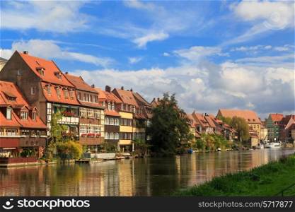 River and vintage houses in Bamberg, Germany&#xA;