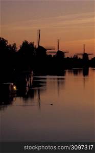 River and windmills, Ursum, Holland