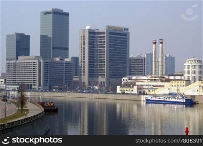 River and World Trade Center in Moscow