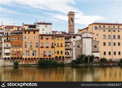 River Arno in Florence, Tuscany Italy