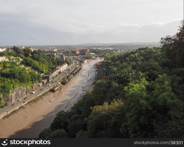 River Avon Gorge in Bristol. Avon Gorge of River Avon in Bristol, UK