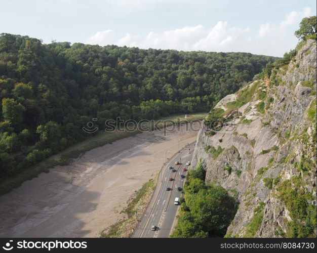 River Avon Gorge in Bristol. Avon Gorge of River Avon in Bristol, UK