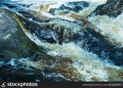 River flow in the Karelian forest