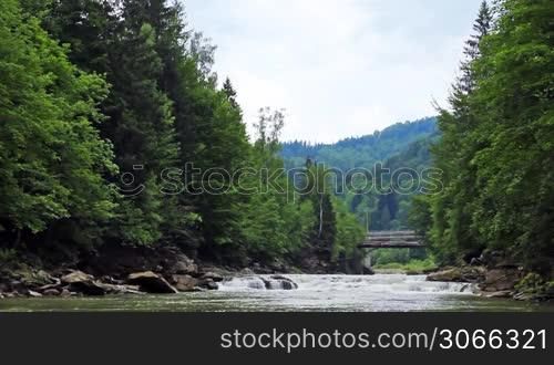 river in mountains Carpathians