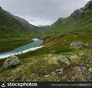 River in scandinavian landscape