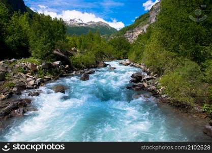 River in the Hautes Alpes in France