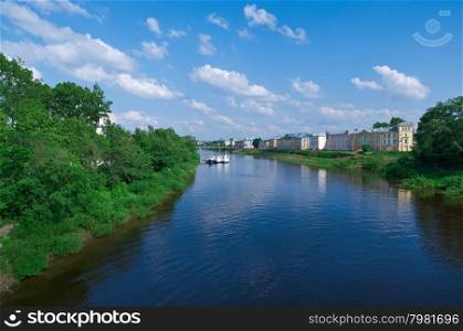 river in the old Russian town Vologda