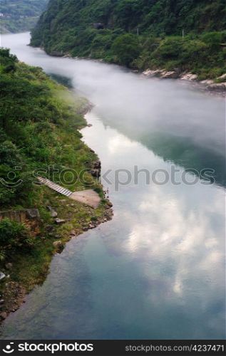 River landscape in hunan province of China