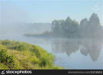 River mist, early morning.