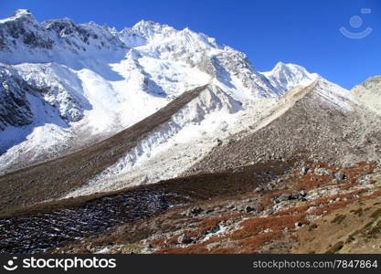 River near Manaslu in Nepal