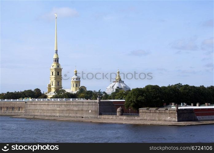 River Neva and Petropavlovskaya krepost in St-Petersburg, Russia