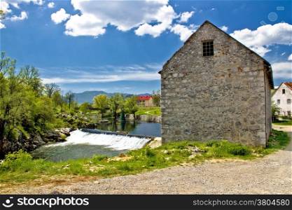 River Novcica in Town of Gospic, Lika region, Croatia