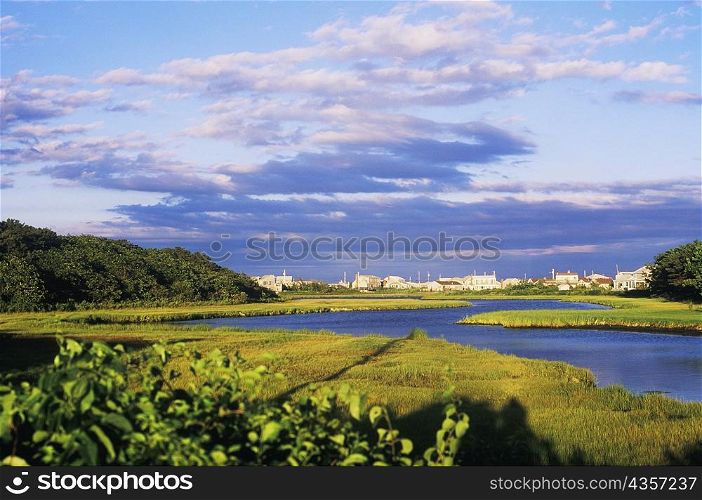 River passing through a landscape, Cape Cod, Massachusetts, USA