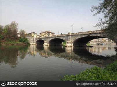 River Po in Turin. Fiume Po meaning River Po in Turin, Italy