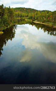 River runs through forest