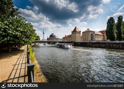 River Spree Embankment and Museum Island, Berlin, Germany
