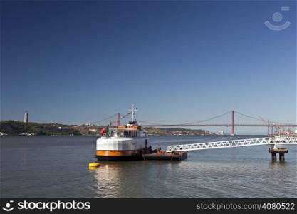 River Tagus is the longest river in the Iberian Peninsula emptying into the Atlantic Ocean near Lisbon.