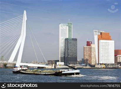 River transport on the Meuse in Rotterdam, the Netherlands