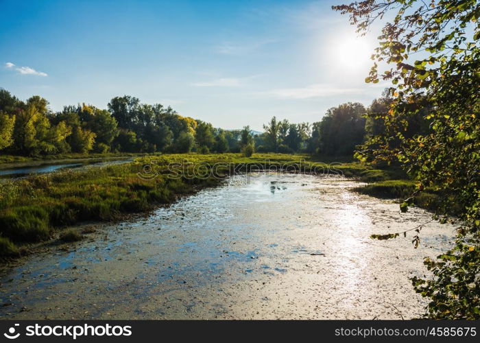 River valley in the countryside in autumn