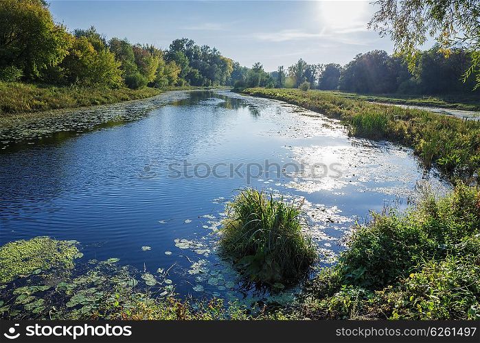 River valley in the countryside in autumn