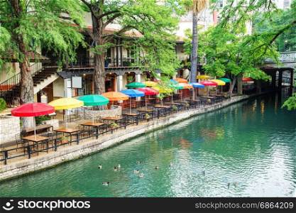River walk in San Antonio in the morning