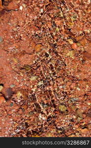 river water bottom stream red rocks transparency texture background