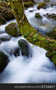 river waterfall in the portuguese national park of Geres, in the north of the country