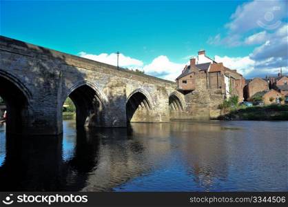 River Wear and bridge in Durham England