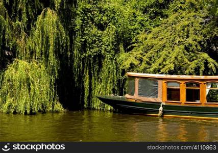 Riverboat on canal, Holland