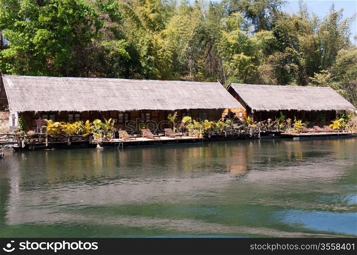 Riverside Bungalow Kvay in Thailand during journey