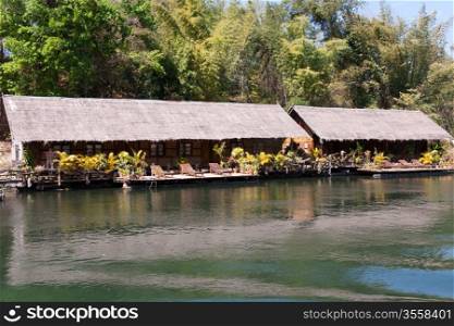 Riverside Bungalow Kvay in Thailand during journey