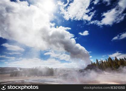 Riverside geyser in Yellowstone