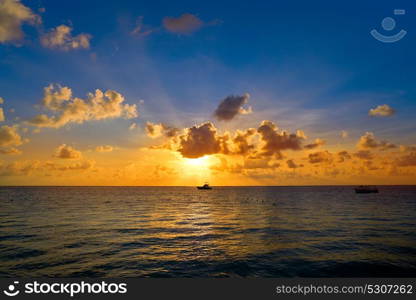 Riviera Maya sunrise beach in Mayan Mexico