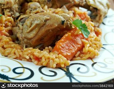 riz gras poulet - - Fat Rice .Burkina Faso.African cuisine